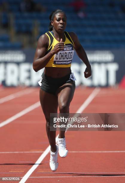 Christine Ohuruogu of Great Britain in the Womens 400m Heats during Day One British Athletics World Championships Team Trials at Birmingham Alexander...