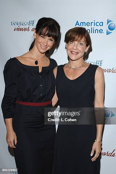 Jennifer Love Hewitt and Patricia Karpas, Vice President and General Manager of AOL Television