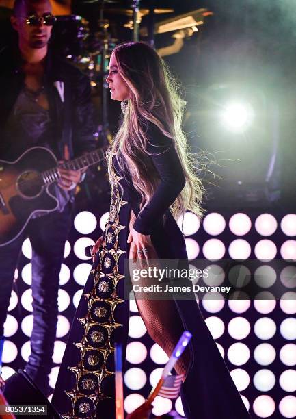 Jennifer Lopez performs during the Macy's 4th of July Firework Show at Hunter's Point South Park on June 30, 2017 in New York City.
