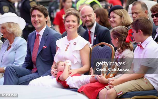 Camilla, Duchess of Cornwall and Prince Charles, Prince of Wales, Camilla, Duchess of Cornwall, Sophie Grégoire Trudeau, Justin Trudeau, Hadrien...