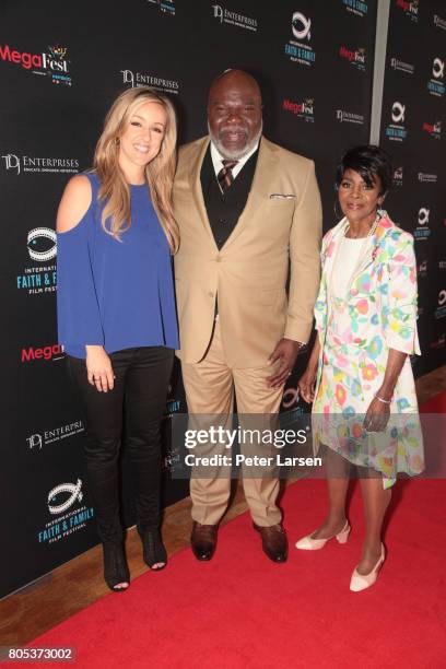Bishop T.D. Jakes , Cicely Tyson and guest attend the MegaFest 2017 International Faith and Family Film Festival at Omni Hotel on June 30, 2017 in...