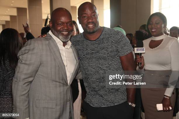 Emmitt Smith and Malik Yoba attend the MegaFest 2017 International Faith and Family Film Festival at Omni Hotel on June 30, 2017 in Dallas, Texas.