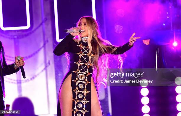 Jennifer Lopez performs during the Macy's 4th of July Firework Show at Hunter's Point South Park on June 30, 2017 in New York City.