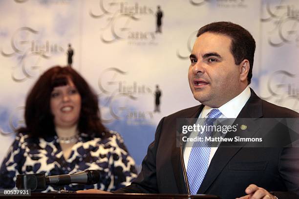 President Tony Saca attends the Flights of Fancy cocktail party hosted by President Tony Saca of El Salvador at the Regent Beverly Wilshire Hotel on...