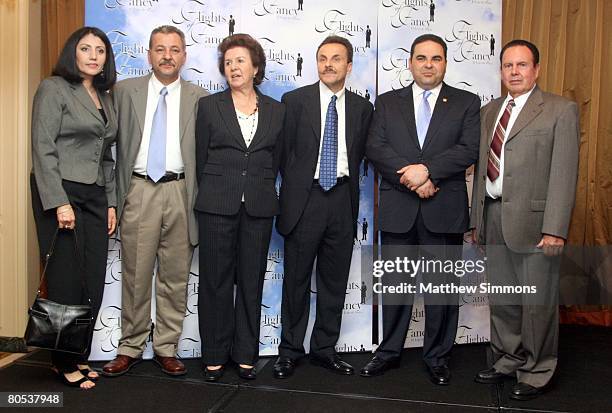 Rosa Saca, Jaime Saca, Vilma Saca, Ricardo E. Saca, President Tony Saca and Jose Chaves attend the Flights of Fancy cocktail party hosted by...