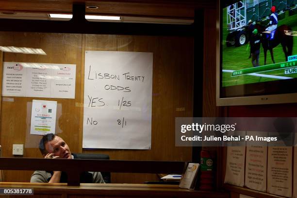 Conall Yallop Area Manager with Lucan Racing Bookmakers which is across the road from Taoiseach Brian Cowen's brothers pub in his home town of Clara...