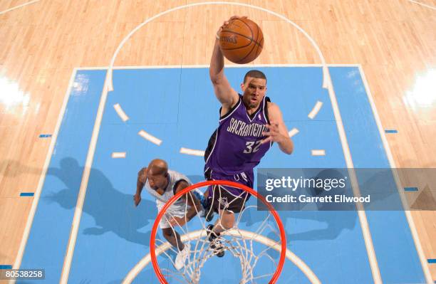 Francisco Garcia of the Sacramento Kings goes to the basket against the Denver Nuggets on April 5, 2008 at the Pepsi Center in Denver, Colorado. NOTE...