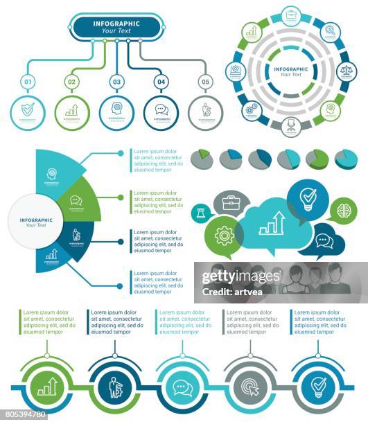 infographic elements - vertical infographic stock illustrations