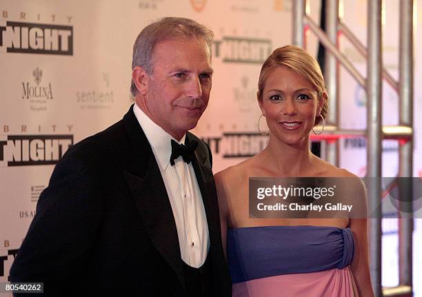 Actor Kevin Costner and wife Christine Baumgartner arrive to Muhammad Ali's Celebrity Fight Night XIV at the JW Marriott Desert Ridge Resort & Spa on...