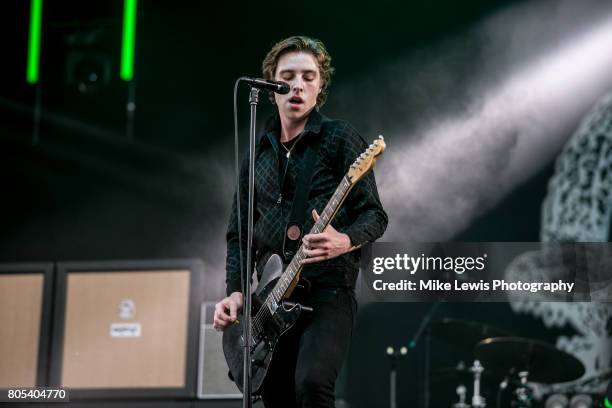 Van McCann of Catfish and the Bottlemen headlines Community Festival at Finsbury Park on July 1, 2017 in London, England.