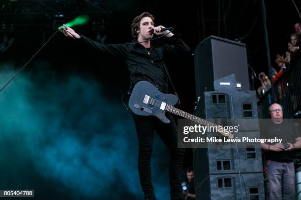 Van McCann of Catfish and the Bottlemen headlines Community Festival at Finsbury Park on July 1, 2017 in London, England.