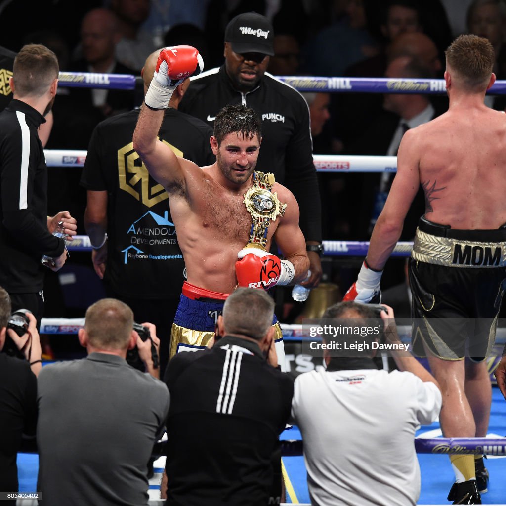 O2 Boxing 403 Stand Frank Buglioni celebrates after defeating Ricky Summers for the... News ...