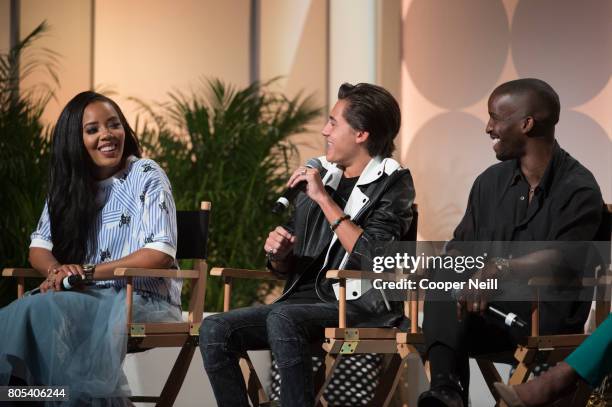 Isaak Presley speaks at the Hollywood's Millennials: International Faith & Family Film Festival Rising Stars panel during MegaFest at Omni Hotel on...