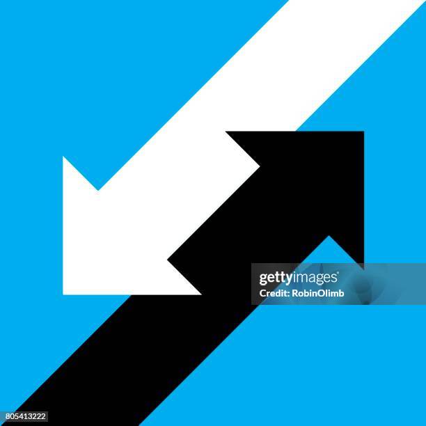 angled arrow icon - opportunistic-icon stock illustrations