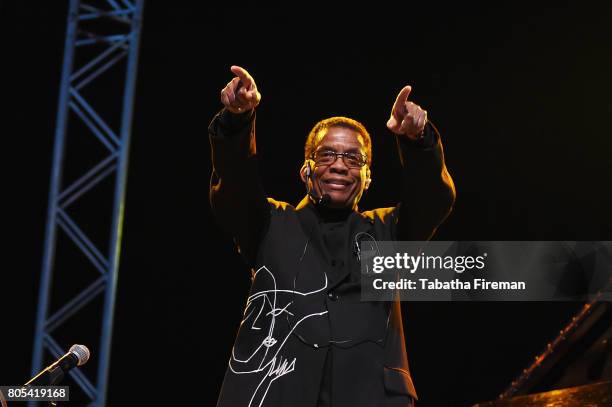 Herbie Hancock headlines the Big Top on Day 2 of Love Supreme Jazz Festival at Glynde Place on July 1, 2017 in Lewes, England.