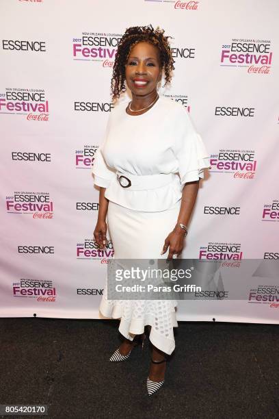Iyanla Vanzant poses backstage at the 2017 ESSENCE Festival presented by Coca-Cola at Ernest N. Morial Convention Center on July 1, 2017 in New...