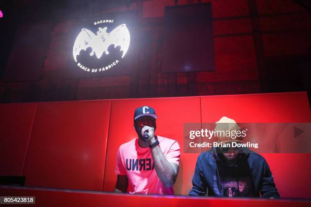 Runna and Swiss Beatz perform at Bacardi X The Dean Collection Present: No Commission Berlin on July 1, 2017 in Berlin, Germany.