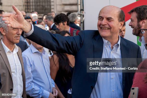 Former secretary of the Italian Democratic party and deputy of MDP-ART 1 Pier Luigi Bersani during he manifestation for presented 'Insieme' , the new...