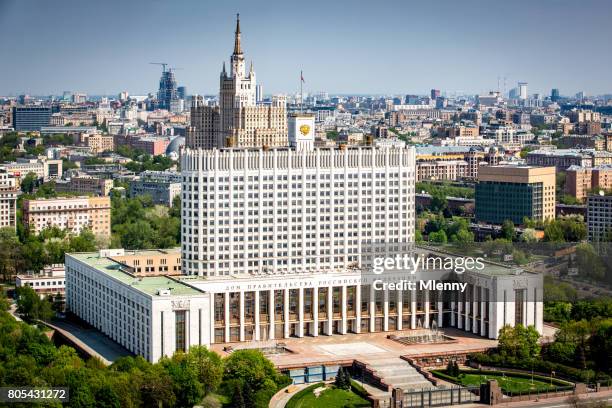 ryska vita huset flygfoto moskva ryssland - architecture russia bildbanksfoton och bilder