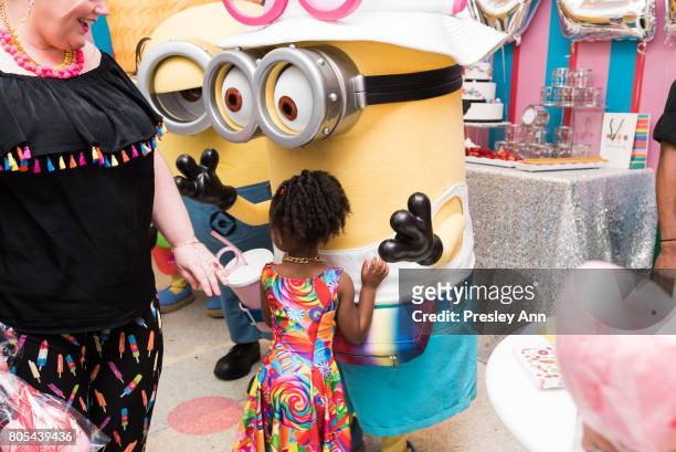 Maven Morgan attends Tracy Morgan celebrates his daughter's birthday with the Minions at Dylan's Candy Bar on July 1, 2017 in New York City.