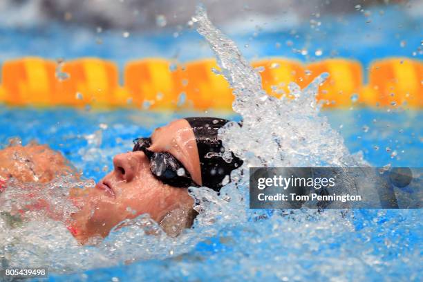 Madisyn Cox competes in the Women's 200 LC Meter Individual Medley Final during the 2017 Phillips 66 National Championships & World Championship...