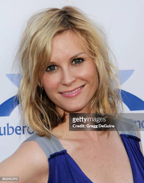 Actress Bonnie Somerville arrives at The 7th Annual Comedy For A Cure on April 6, 2008 at The Avalon in Hollywood, California.
