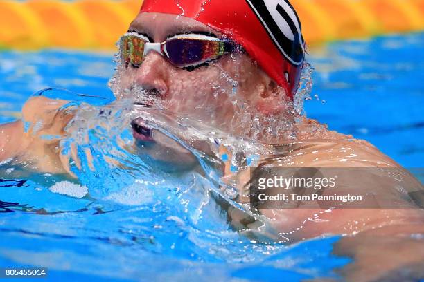 Chase Kalisz competes in the Men's 200 LC Meter Individual Medley Final during the 2017 Phillips 66 National Championships & World Championship...