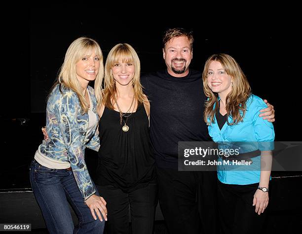 Marla Maples, Deborah Gibson, Howard Fine and Cynthia Bain attend the Hollywood Camp Electric Youth Auditions at the Howard Fine Studios on April 6,...