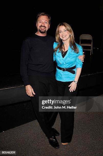 Howard Fine and Cynthia Bain attend the Hollywood Camp Electric Youth Auditions at the Howard Fine Studios on April 6, 2008 in Hollywood, California.