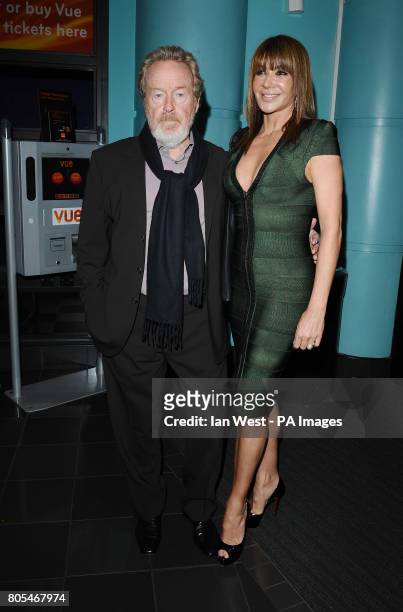Ridley Scott and Giannina Facio attend the premiere of new film, Cracks at the Vue West End cinema in London during London Film Festival.