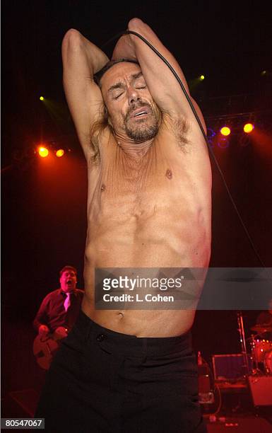Iggy Pop performs at the 2nd annual 2002 Shortlist music awards concert held at the Henry Fonda Theatre.