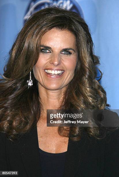 First Lady of California Maria Shriver arrives at the taping of Idol Gives Back held at the Kodak Theatre on April 6, 2008 in Hollywood, California.