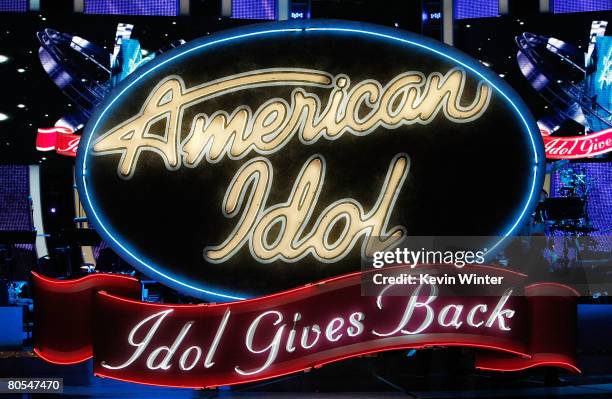 General view of the atmosphere during the taping of Idol Gives Back held at the Kodak Theatre on April 6, 2008 in Hollywood, California. Idol Gives...