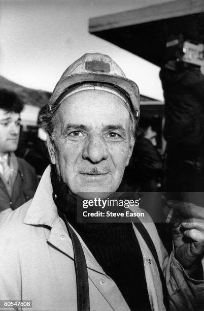 Miners at Maerdy Lodge colliery in Gwent, 5th March 1985. Communist party leaders led mine workers back to work without any settlement to the strike.