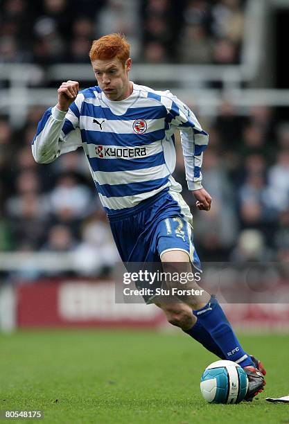 Reading striker Dave Kitson makes a run during the Barclays Premier League Match between Newcastle United and Reading at St James' Park on April 5,...