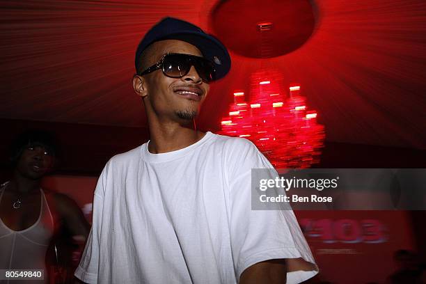 Rapper T.I. Performs at the "Welcome to Atlanta Jam" BET Hip-Hop Awards Kick-off Party at The Velvet Room on October 11, 2007 in Atlanta, GA.