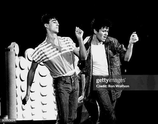 George Michael & Andre Ridgeley of "Wham" perform on the TV Show "Solid Gold" in their first American TV appearance.