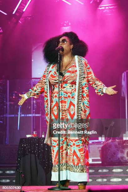 Singer Jill Scott performs onstage at the 2017 ESSENCE Festival Presented By Coca Cola at the Mercedes-Benz Superdome on July 1, 2017 in New Orleans,...