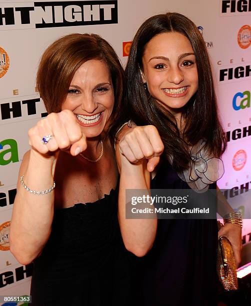 Athlete Mary Lou Retton and daughter arrives to Muhammad Ali's Celebrity Fight Night XIV at the JW Marriott Desert Ridge Resort & Spa on April 5,...