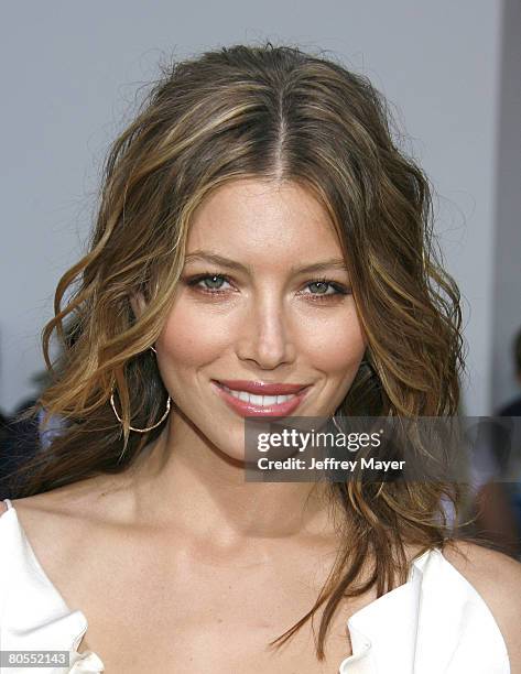 Actress Jessica Biel arrives at the "I Now Pronounce You Chuck and Larry" premiere at the Gibson Amphitheatre and CityWalk Cinemas on July 12, 2007...
