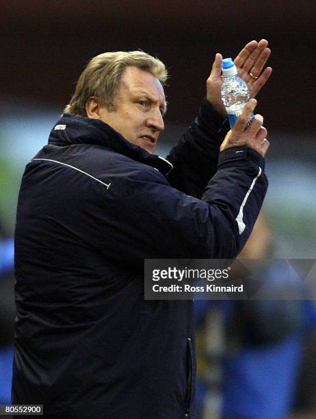 Neil Warnock manager of Crystal Palace during Coco-Cola Championship match between Stoke City and Crystal Palace at the Britannia Stadium on April 7,...