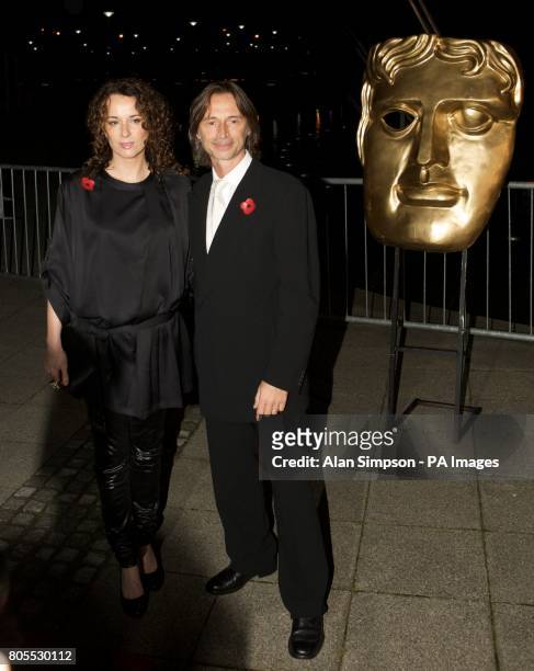 Robert Carlyle and wife Anastasia Shirley arrive at the 2009 BAFTA Scotland Awards at the Glasgow Science Centre.
