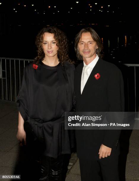 Robert Carlyle and wife Anastasia Shirley arrive at the 2009 BAFTA Scotland Awards at the Glasgow Science Centre.