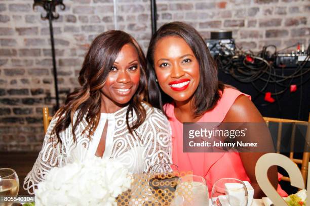 Midwin Charles and Alencia Johnson attend the Google Black Women's Leadership Dinner on July 1, 2017 in New Orleans, Louisiana.