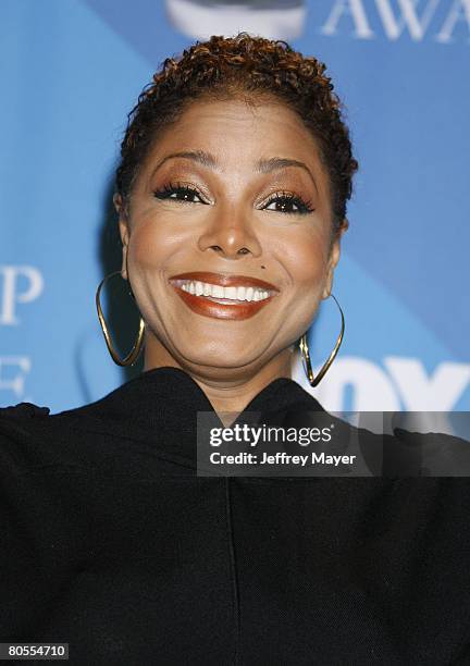 Actress Janet Jackson poses after winning the Outstanding Supporting Actress in a Motion Picture award for 'Tyler Perry?s Why Did I Get Married?' in...