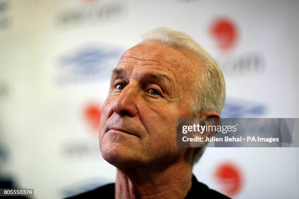 Republic of Ireland's Manager Giovanni Trapattoni during a press conference at the Grand Hotel, Malahide, Ireland.