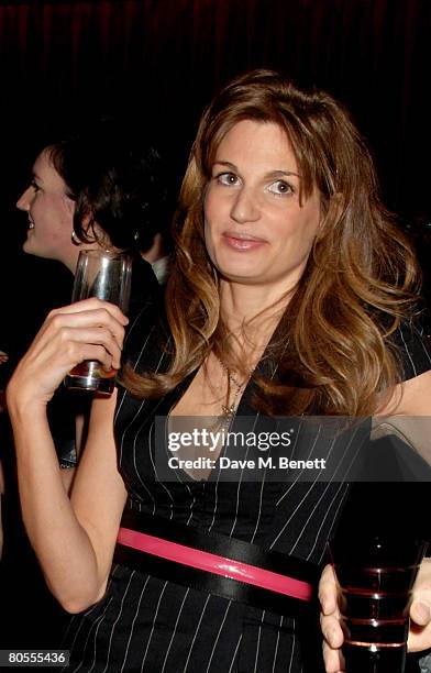Socialite Jemima Khan attends the Harpers Bazaar dinner for George Clooney hosted by editor Lucy Yeomans, at L'Atelier de Joel Robuchon April 7, 2008...