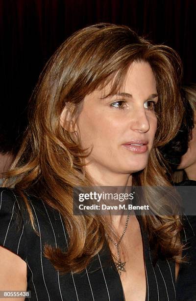 Socialite Jemima Khan attends the Harpers Bazaar dinner for George Clooney hosted by editor Lucy Yeomans, at L'Atelier de Joel Robuchon April 7, 2008...