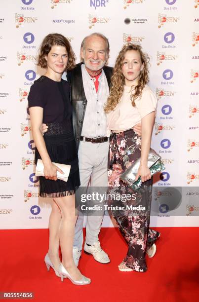 Annkathrin Bach, Claus Dieter Clausnitzer and Lara Maria Wichels attend the 'Rote Rosen' TV Show Gala To Celebrates 2500 Episodes on July 1, 2017 in...