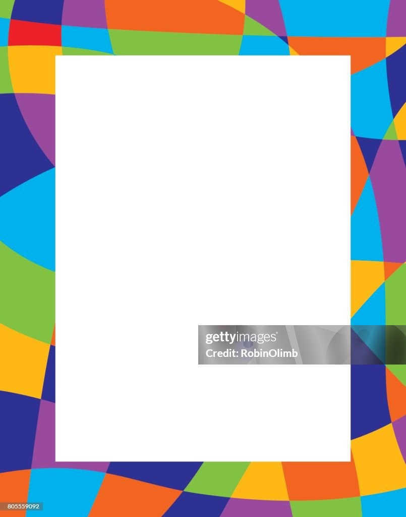 Random Color Border Design Colorful Abstract Border Design